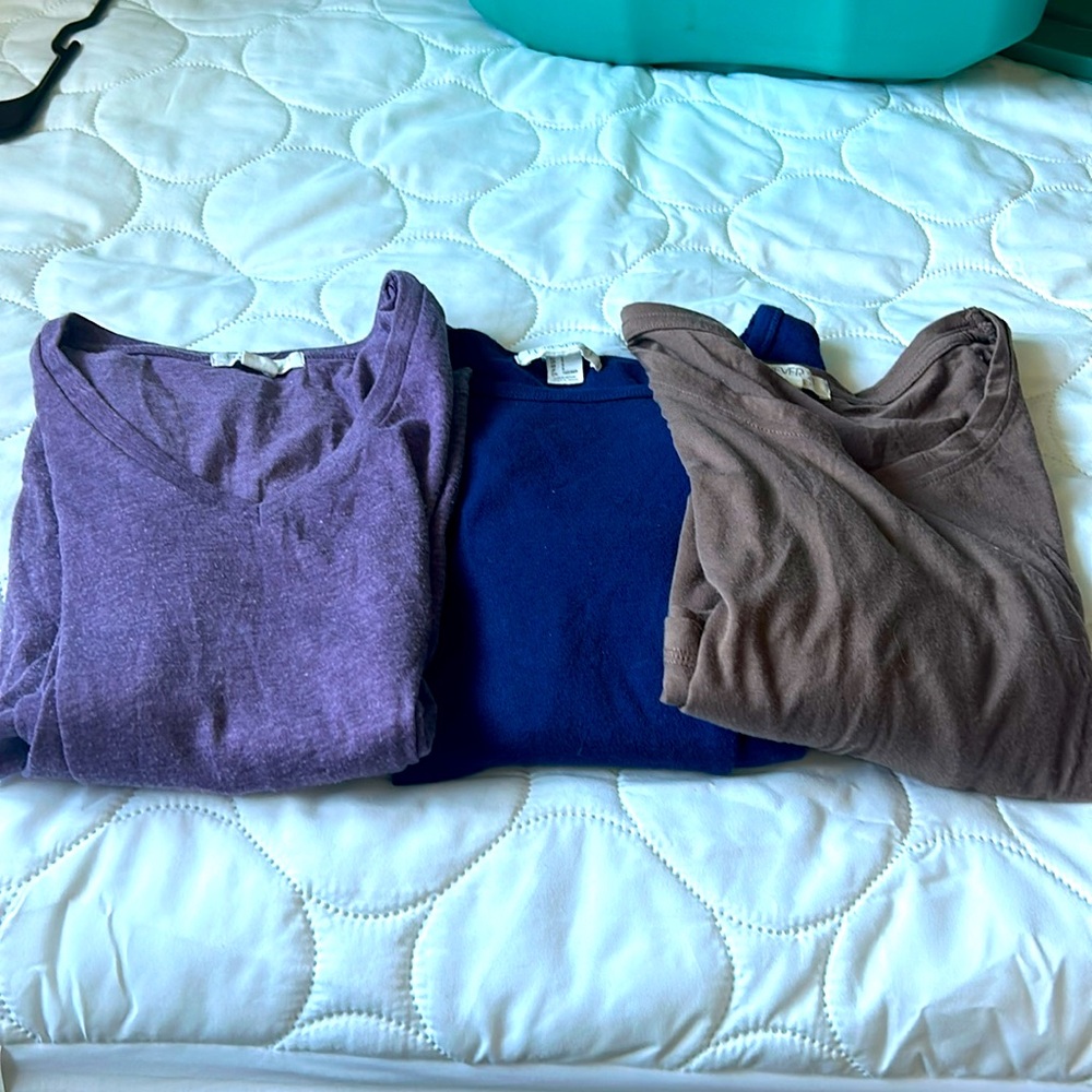 3 Forever 21 soft long sleeve t shirts all small petite